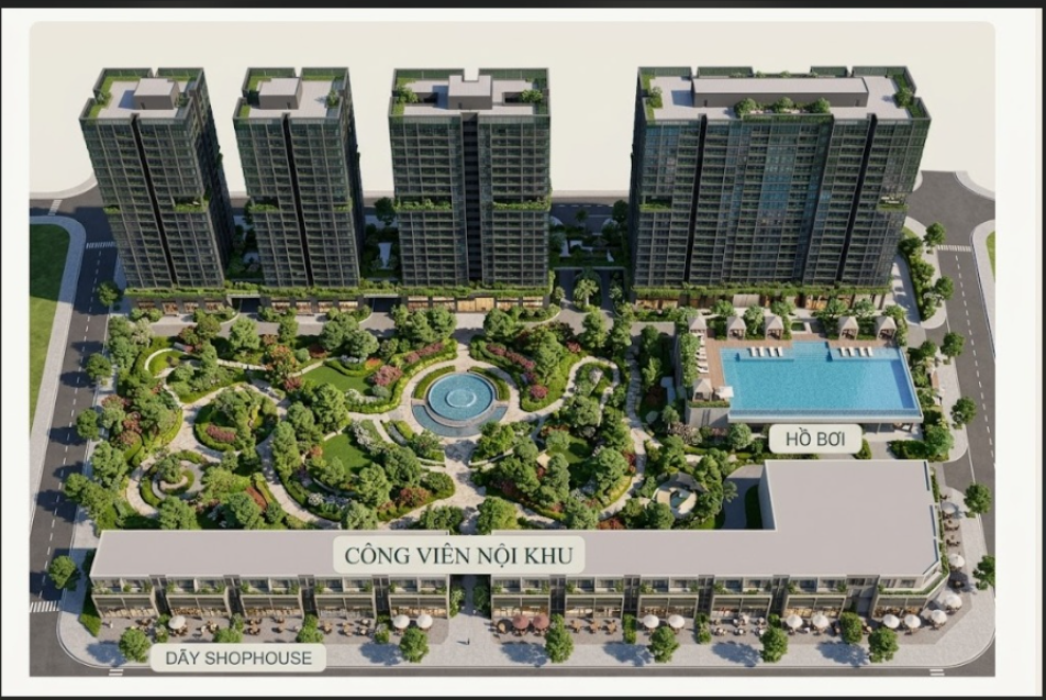 Mặt bằng tổng thể 3D Bcons Central Park Tam Hiệp